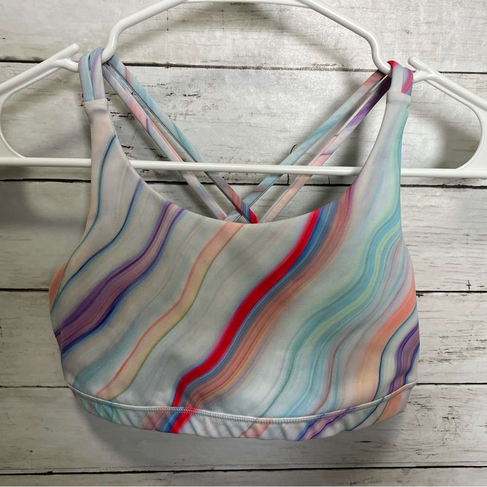 Athleta Girl Rainbow Swirl Sports Bra